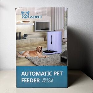 Wopet Automatic Dog Cat Feeder 7 lbs White Programmable Pet Food Dispenser New